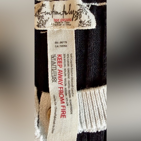 Free People Black Textured Knit Romper with White Trim - Picture 13 of 13